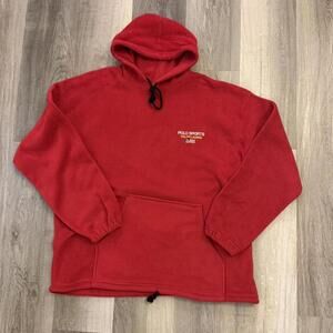 Vintage Polo Ralph Lauren red fleece hoodie #preppy #fleece made in USA